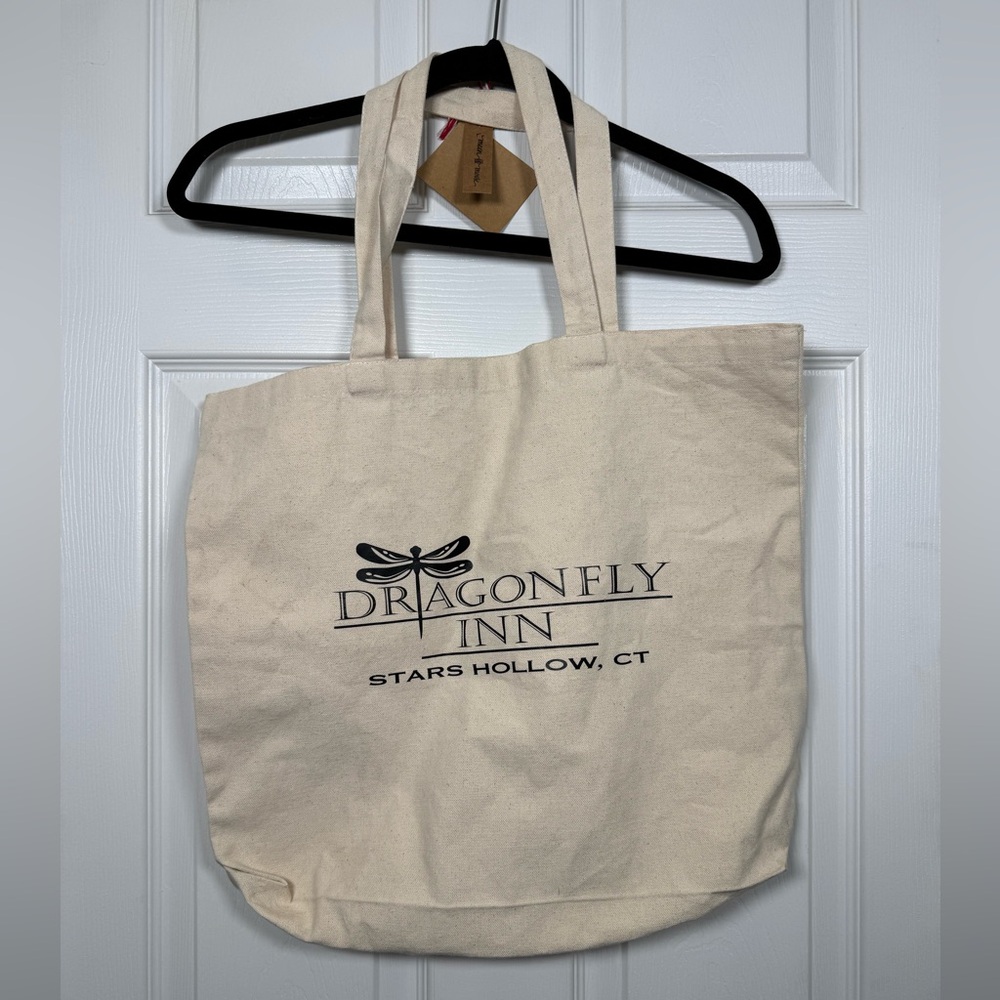 Gilmore Girls Dragonfly Inn Stars Hollow Canvas Tote Bag NWT